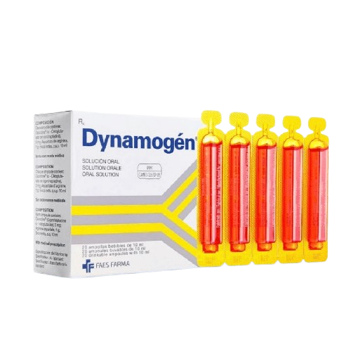 Dynamogén product box and ampoules